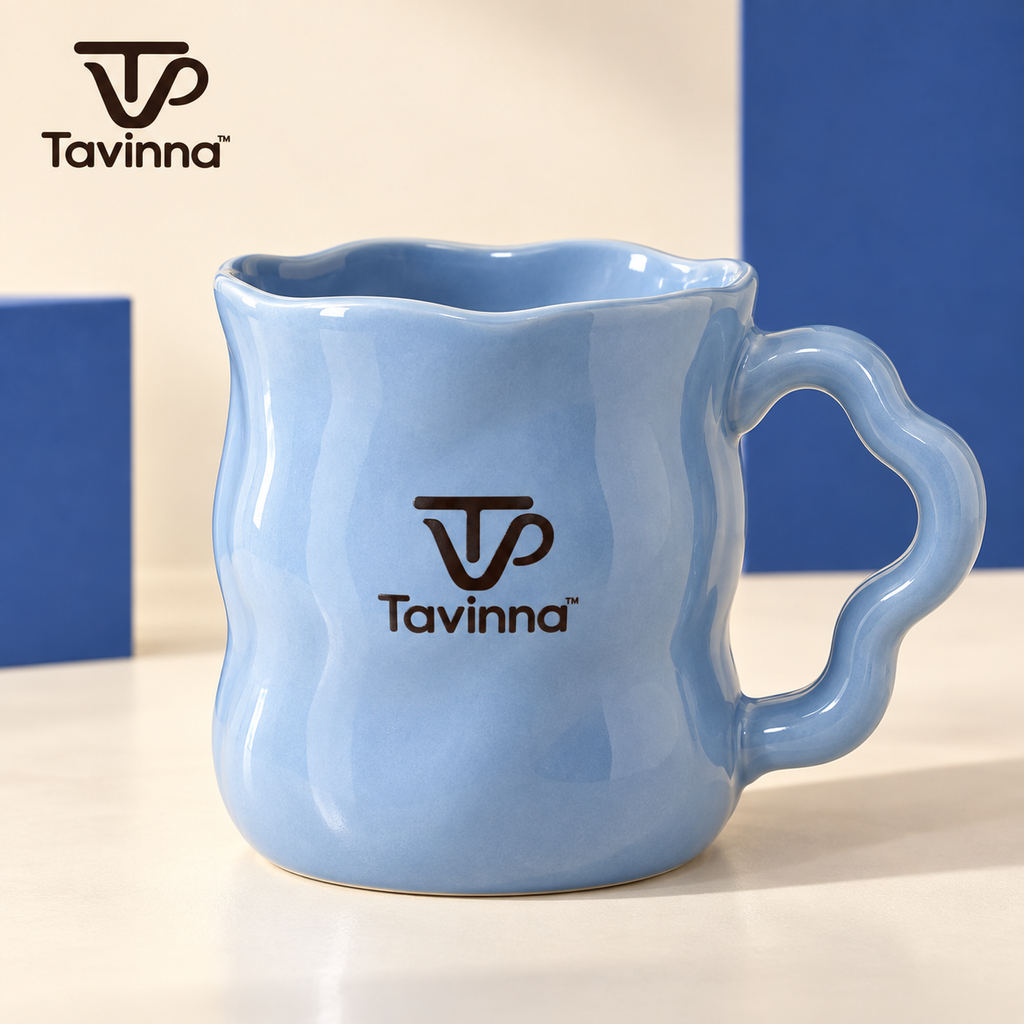 Tavinna Blue Wave Handle Mug image 1