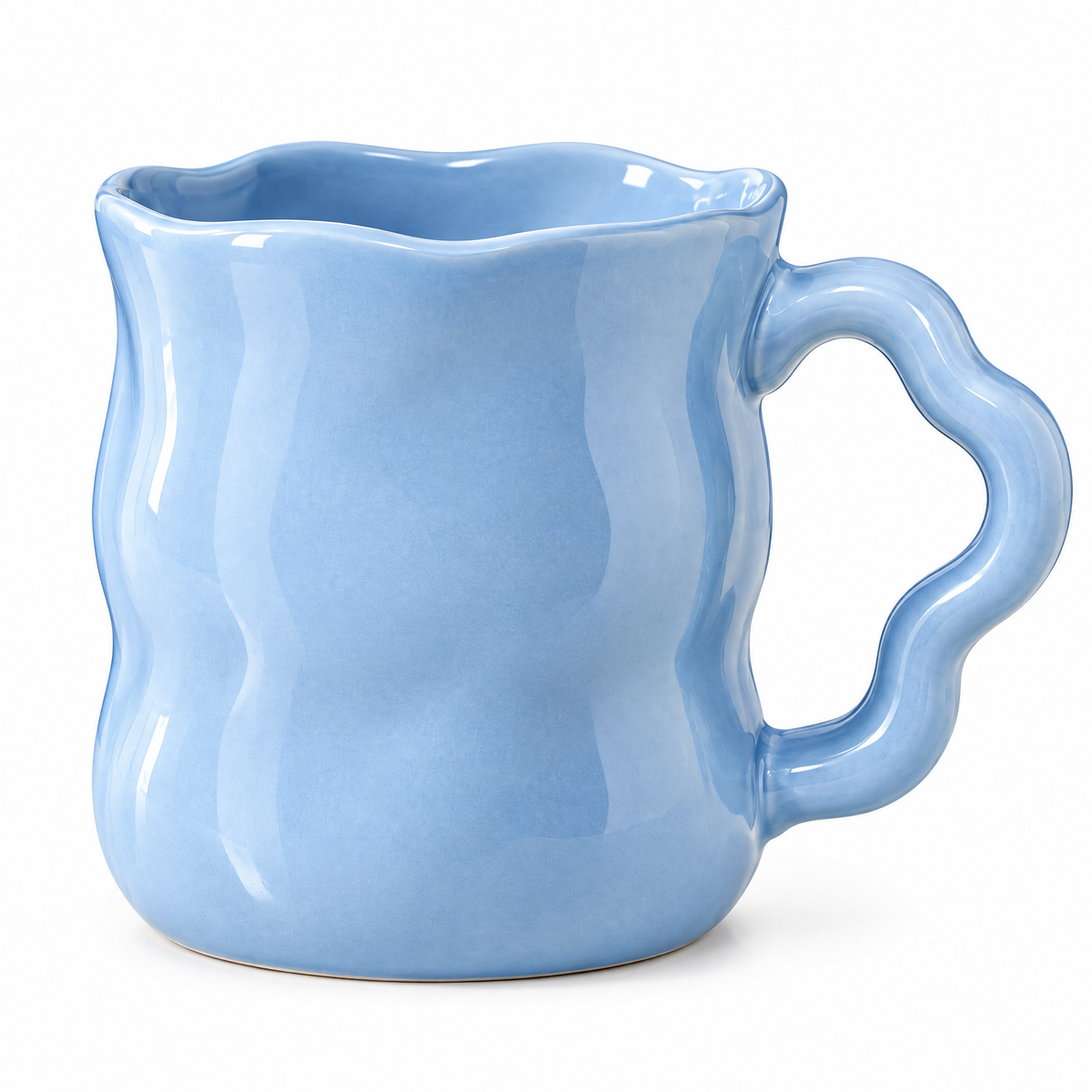 Tavinna Blue Wave Handle Mug image 4