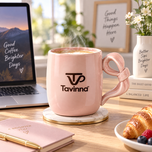 Tavinna Blush Bloom Ceramic Mug image 2