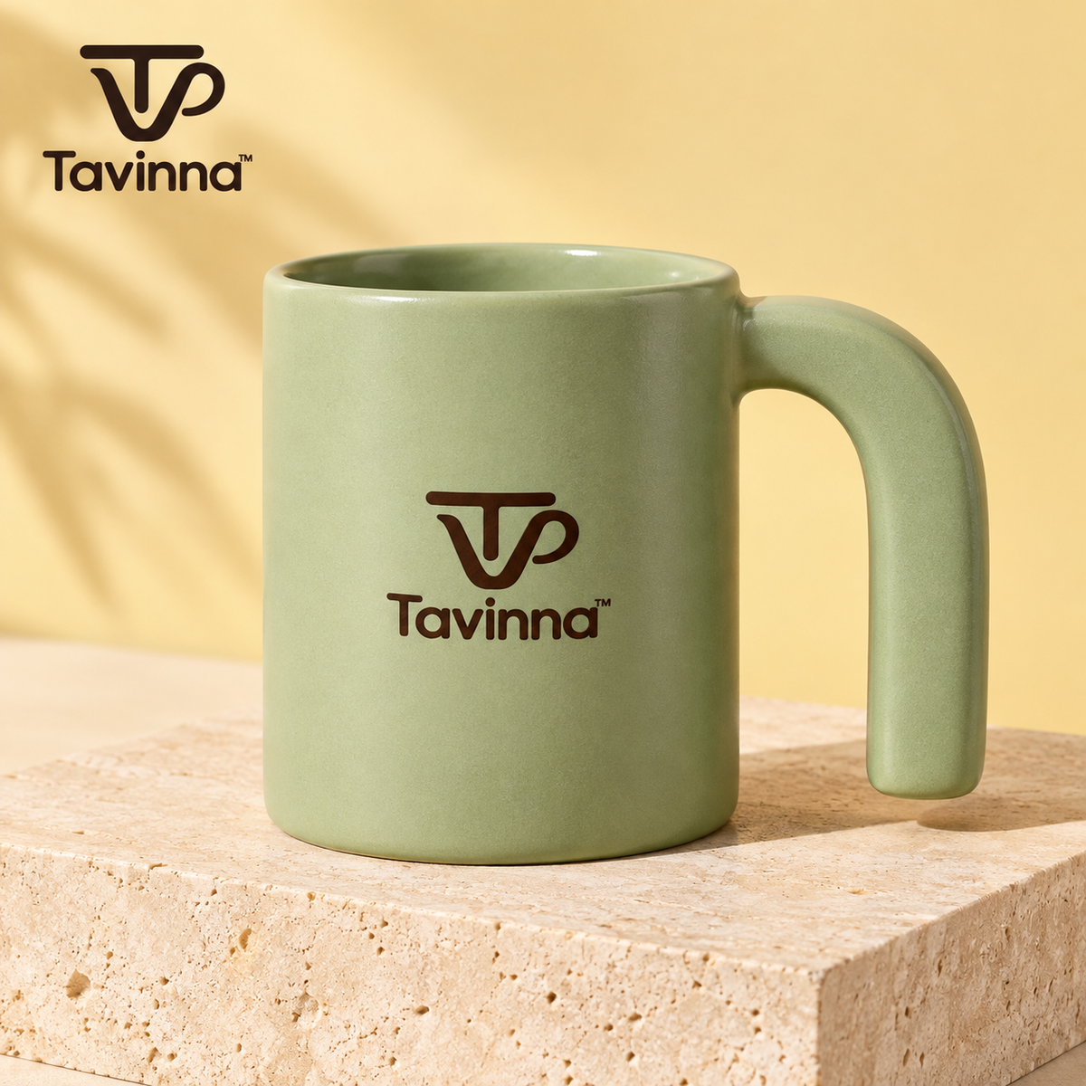 Tavinna Sage Ripple Coffee Mug image 1