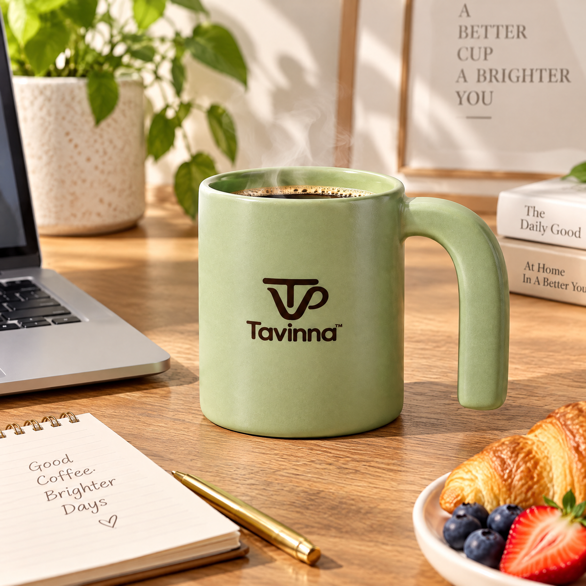 Tavinna Sage Ripple Coffee Mug image 2