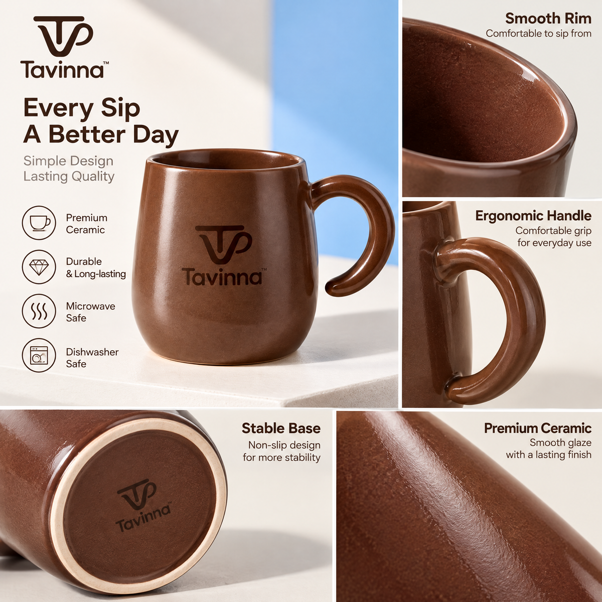 Tavinna Lilac Loop Ceramic Mug image 3