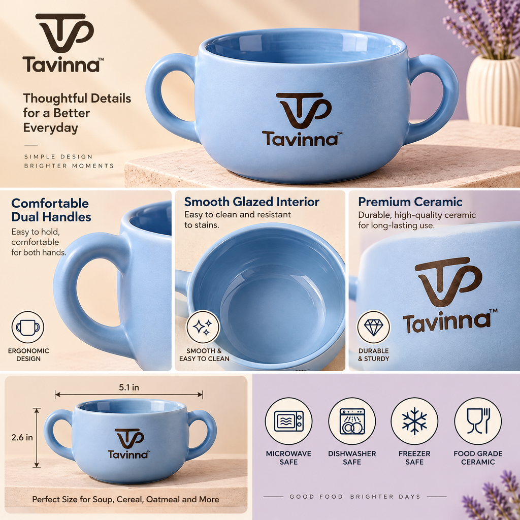 Tavinna Olive Meadow Ceramic Mug image 3