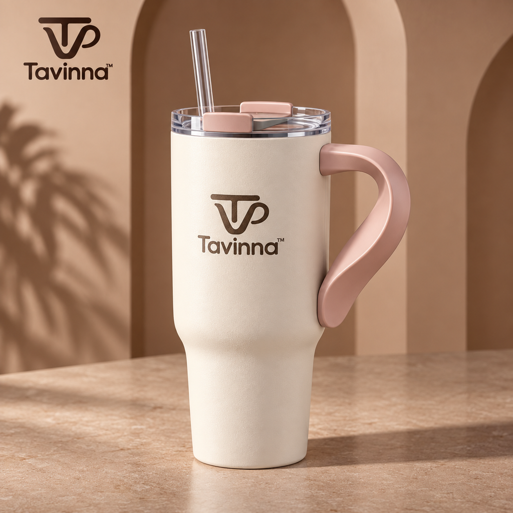 Tavinna Blush Latte Travel Tumbler image 1
