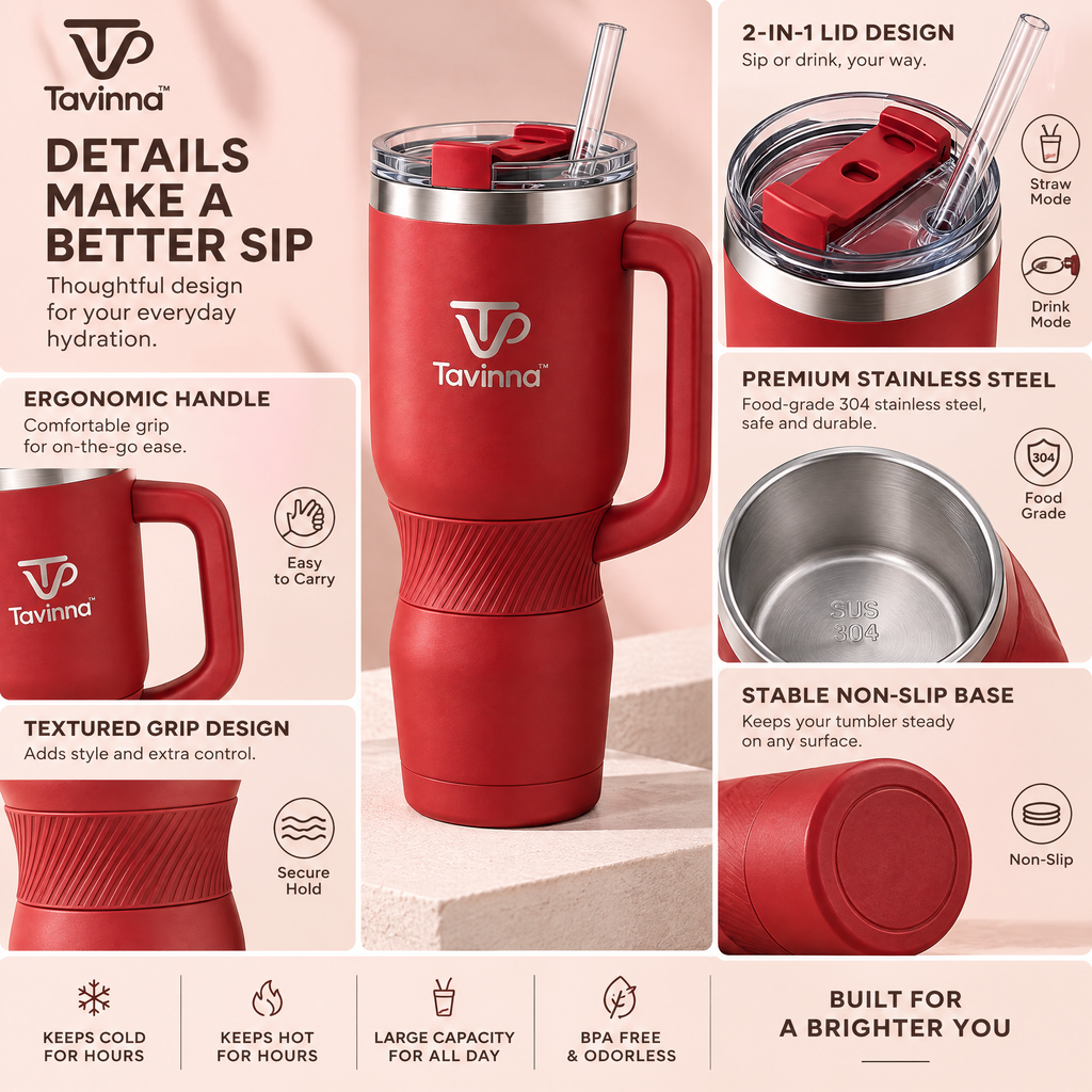 Tavinna Apricot Glow Insulated Tumbler image 3
