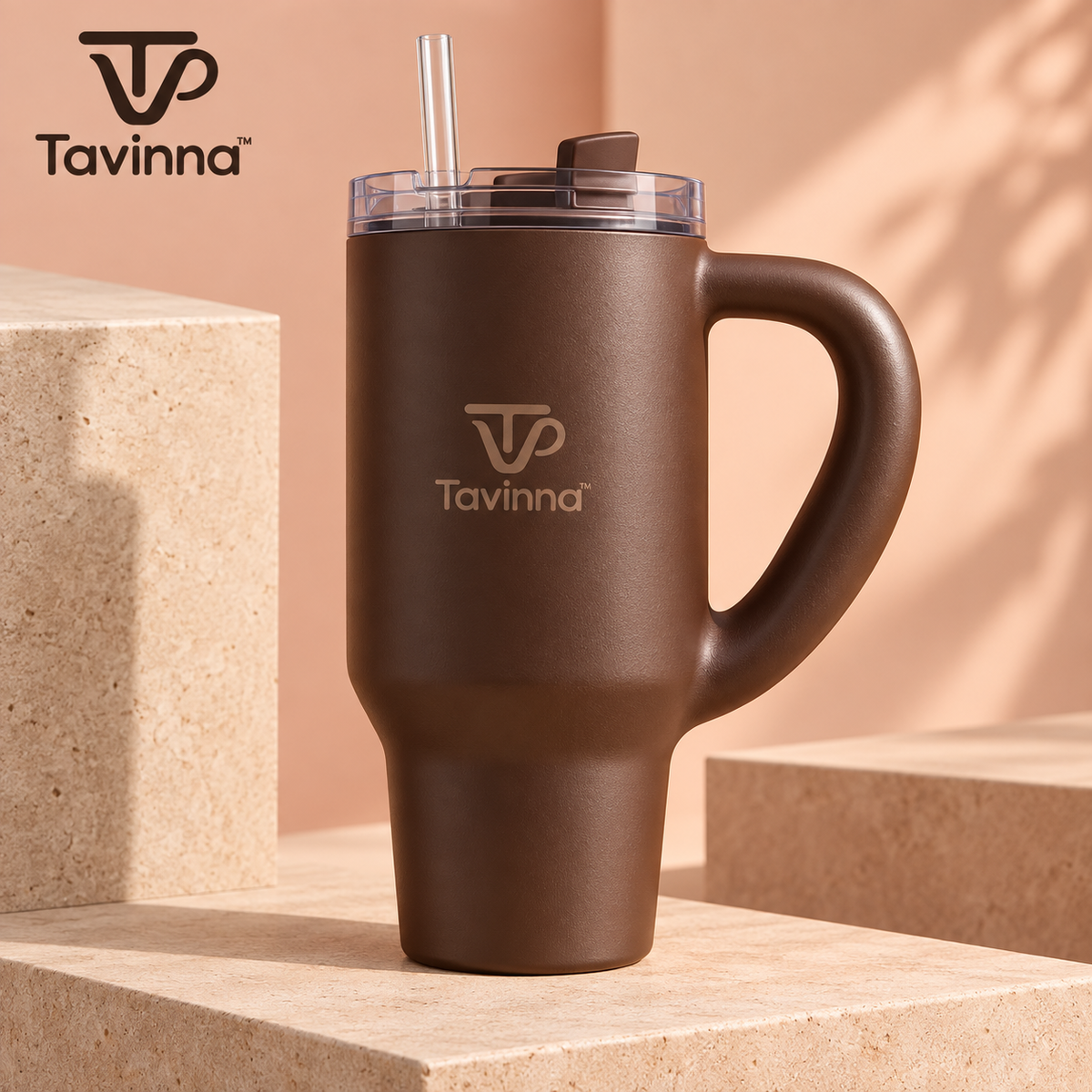 Tavinna Cocoa Cream Travel Tumbler image 1